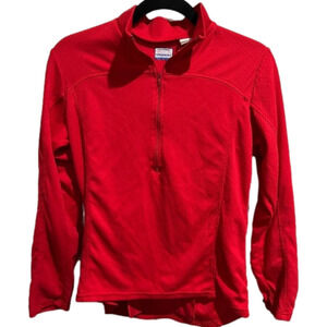 Women’s performance shirt 1/4 zip Sz Large Back zipper pocket Hiking Cycling